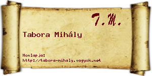 Tabora Mihály névjegykártya