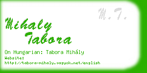 mihaly tabora business card